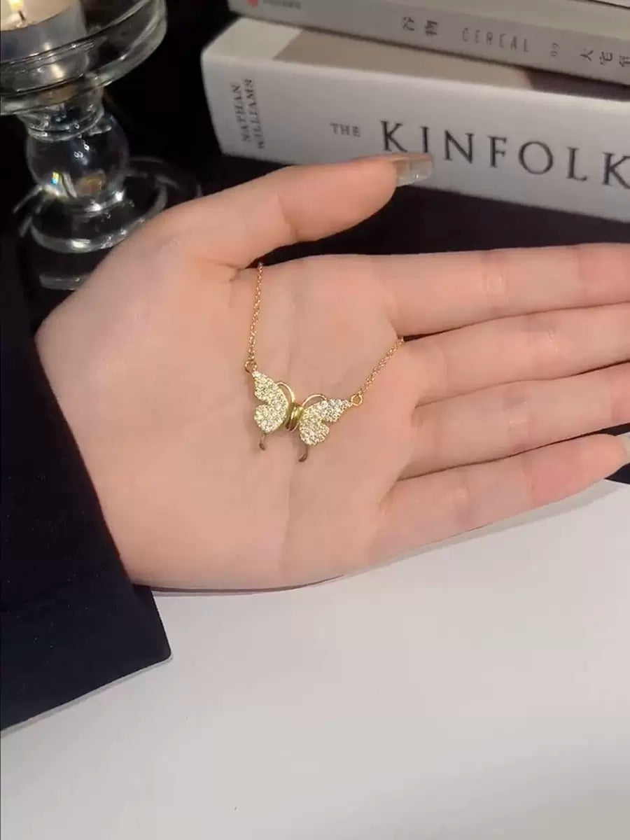 Butterfly Magnetic necklace(gold plated)