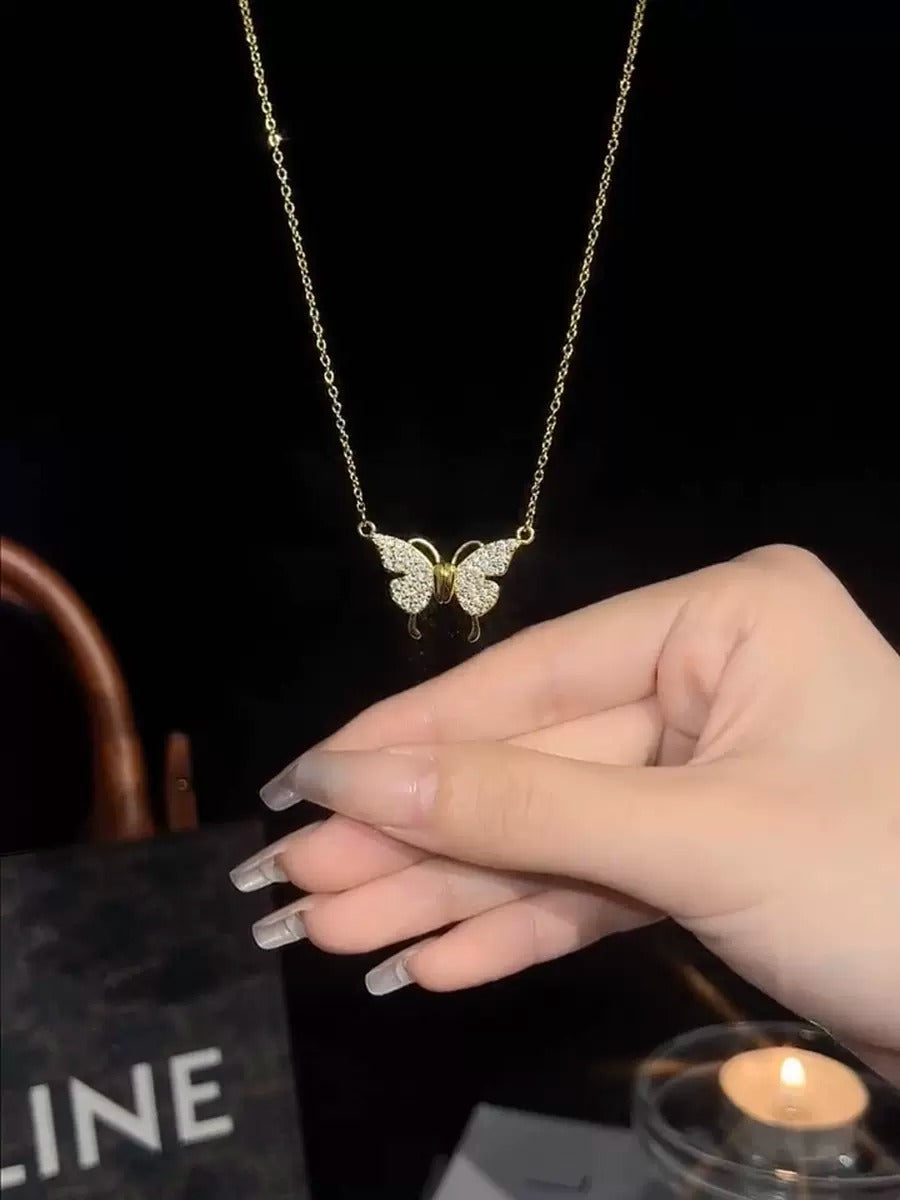 Butterfly Magnetic necklace(gold plated)